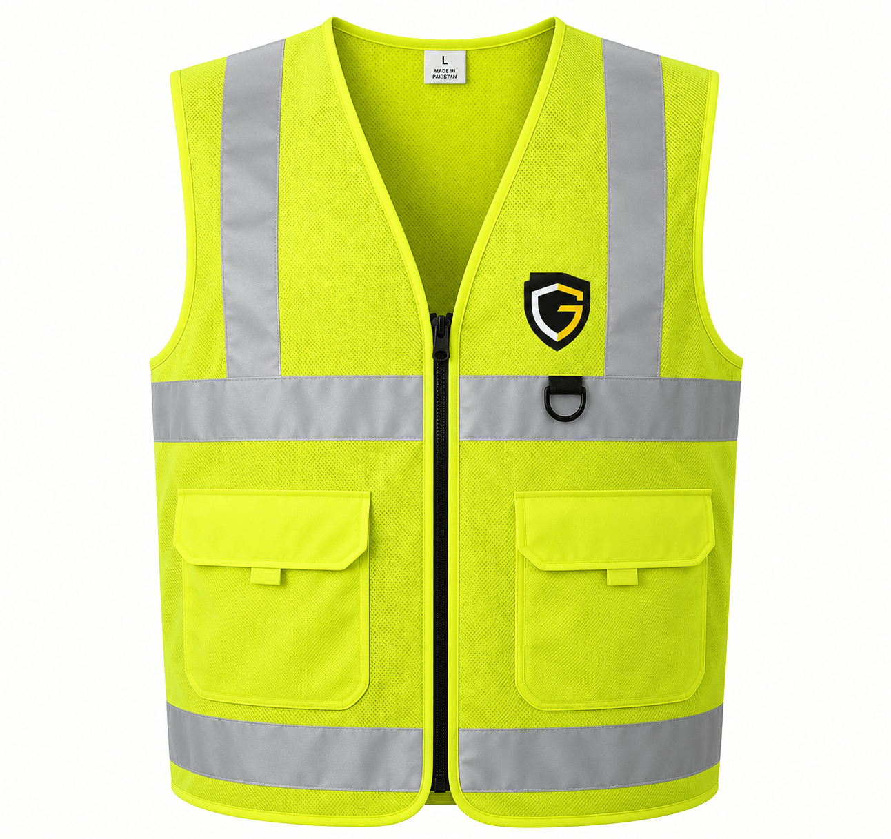 Glowsafe Lite Series safety vest variant — hi-vis yellow reflective